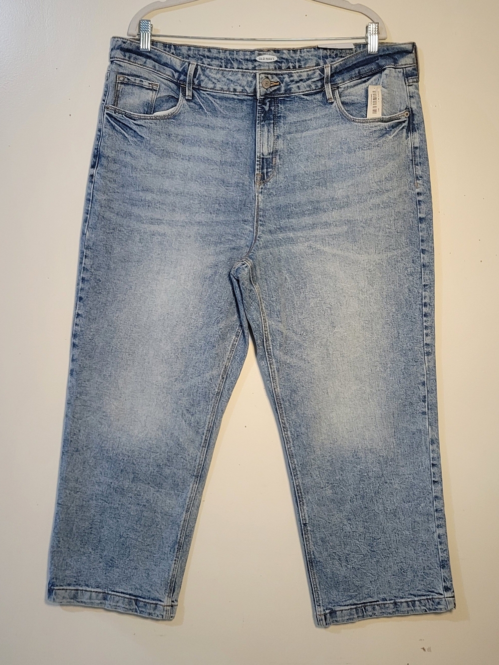 Old Navy (Women's 18) High-Rise Wide Leg Blue Jeans - Classic Straight Fit